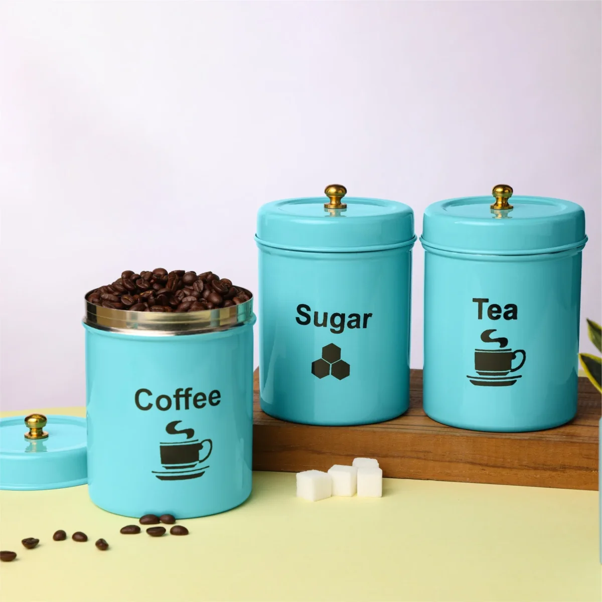 Dudki Quoted Round Canister set of 3 - Image 2