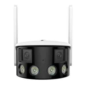 Certified Refurbished, 2K 4MP Panoramic Outdoor WiFi Dual-Lens Security Camera, 180° Ultra Wide Angle, Color Night Vision, Human & Vehicle Smart Detection, Two-Way Audio, IP66 Waterproof, Works with Alexa & Google Assistant