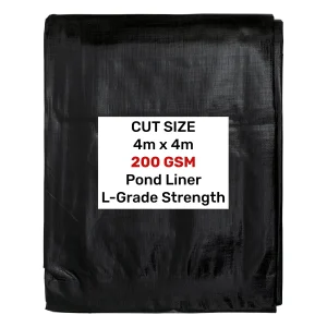 4m x 4m Black & Grey 200gsm Pond Liner