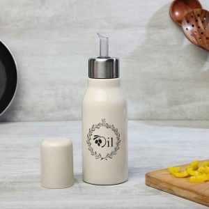 Dudki Stainless Steel Oil Dispenser 500 ml Beige
