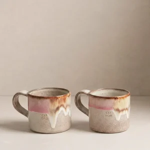 Melting Ice Cream Mug 360ml Cat Mom & Dad 2 Pieces Set