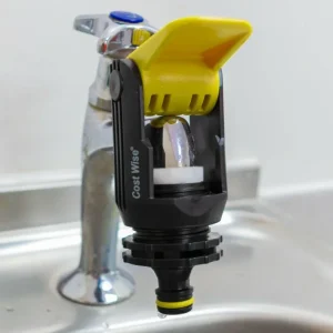 Kitchen Tap Connector to Garden hose Adaptor, Hozelock compatible - YELLOW