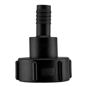 IBC S60X6 Tank Adapter, 60mm Coarse Thread to 3/4" (19mm) Barbed Hosetail