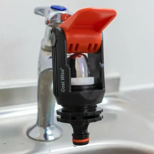 Kitchen Tap Connector to Garden hose Adaptor, Hozelock compatible - ORANGE